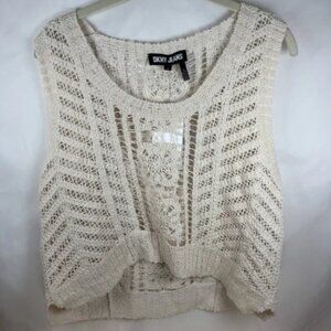 DKNY Ladies Sleeveless Knit Crop DJSR0277 - Light City Khaki Loose Sz M NWT